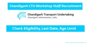 Chandigarh CTU Workshop Staff Recruitment