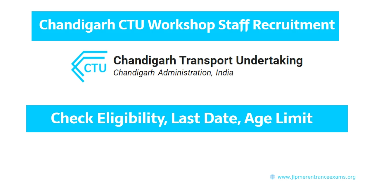 Chandigarh CTU Workshop Staff Recruitment