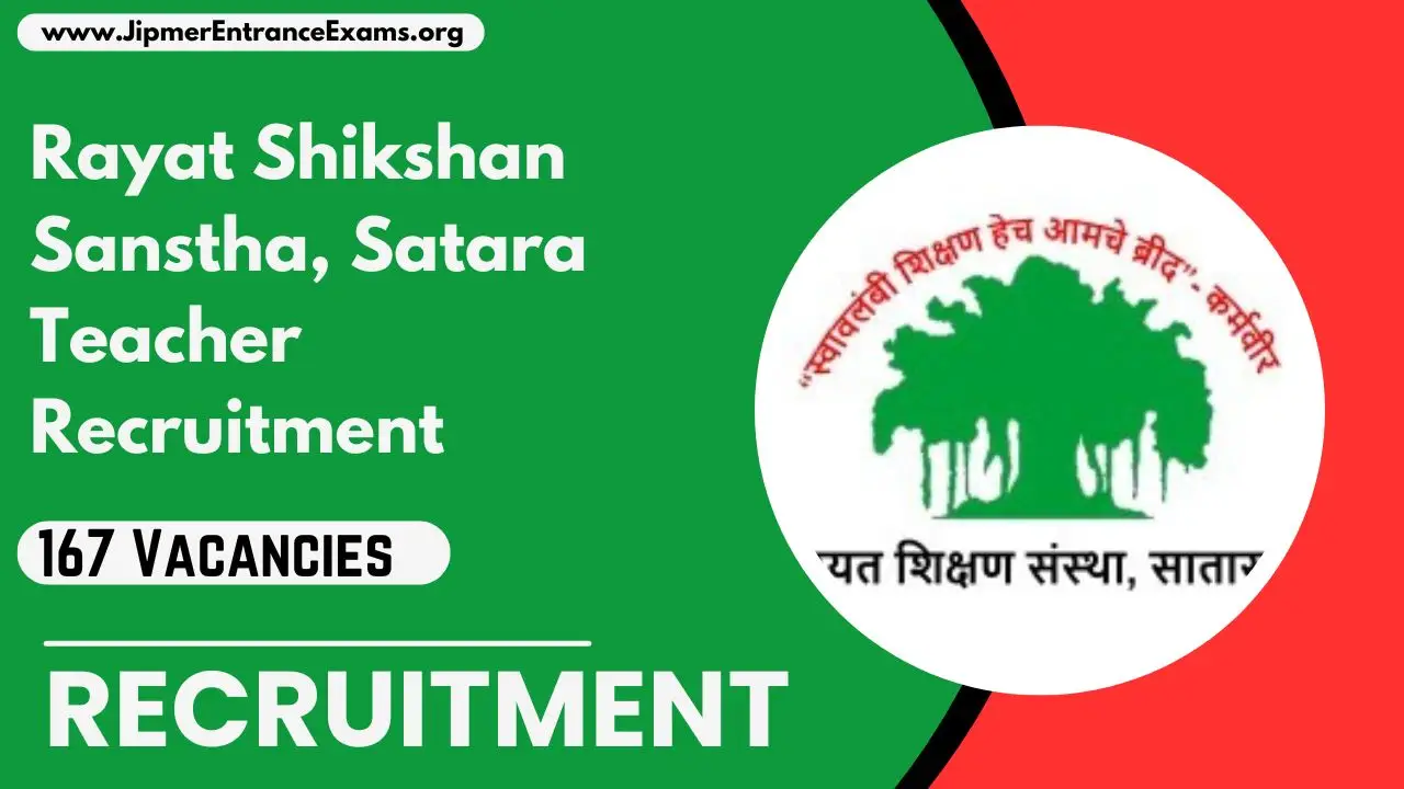 Rayat Shikshan Sanstha, Satara Teacher Recruitment